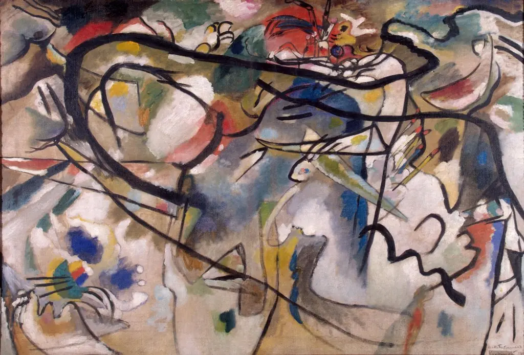 Sketch for Composition V, by Wassily Kandinsky