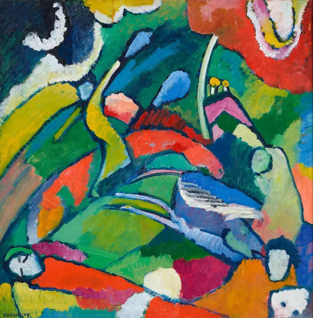 Two Riders and Reclining Figure, by Wassily Kandinsky