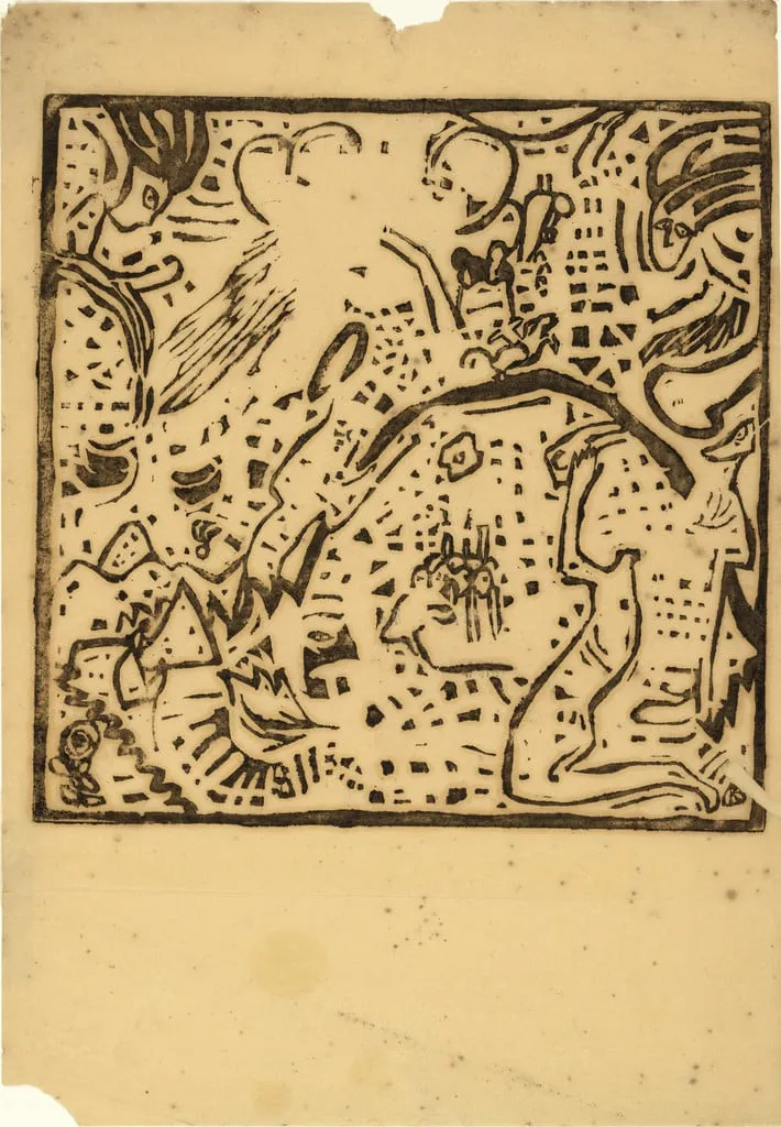 Untitled, by Wassily Kandinsky, ink, 1911