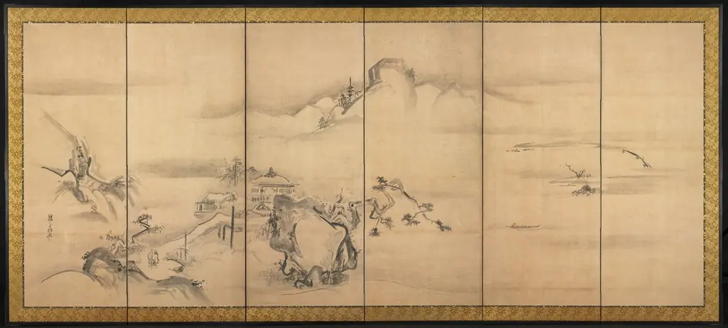Eight Views of the Xiao and Xiang Rivers, by Watanabe Shikō 渡辺始興