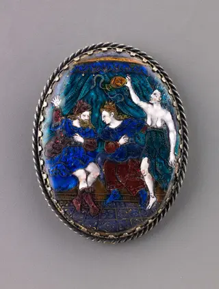 Watchcase cover: Tisiphone Casting Snakes at Athamas and Ino, by Joseph-Désiré Court