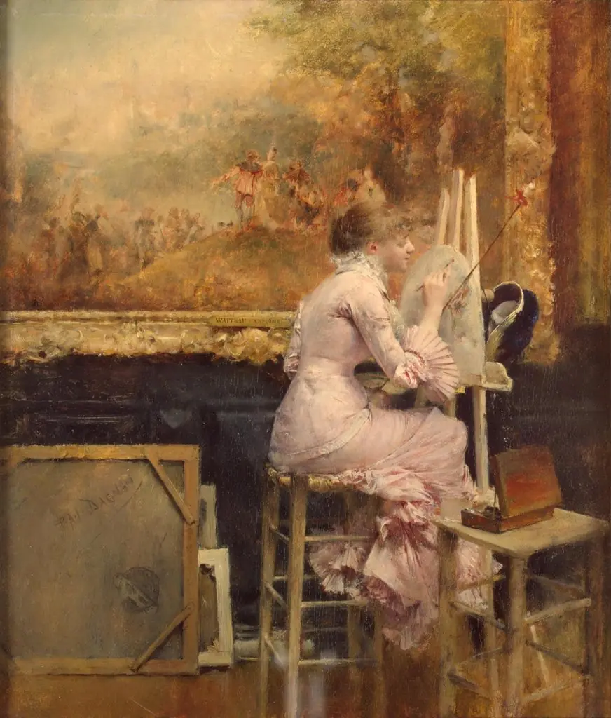 Watercolourist in the Louvre