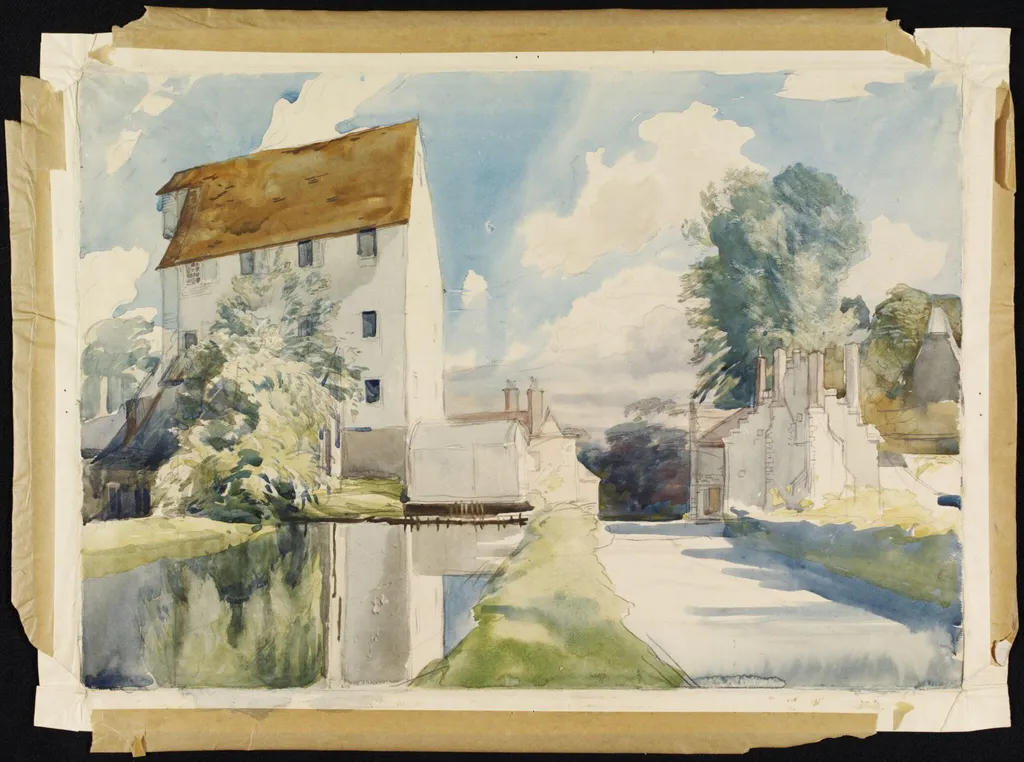 Wickambreux Mill, by Waterfield, watercolor, 1942