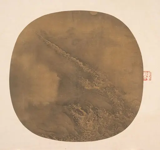 南宋   佚名   月下波浪圖   團扇|Waves in the moonlight