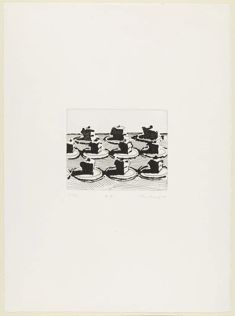 Untitled, by Wayne Thiebaud, ink, 1964