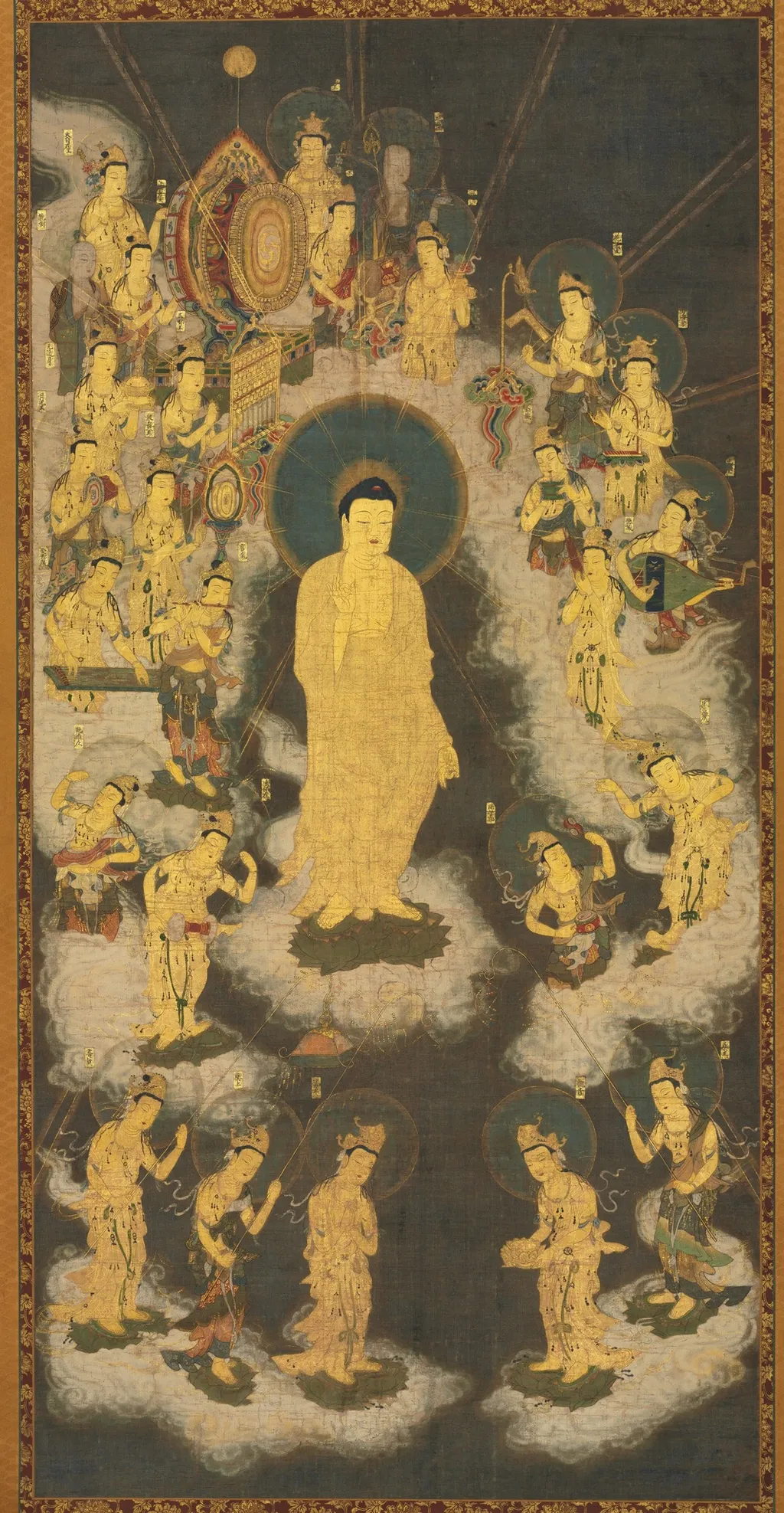 Welcoming Descent of Amida (Amida Raigō), unspecified, 1316