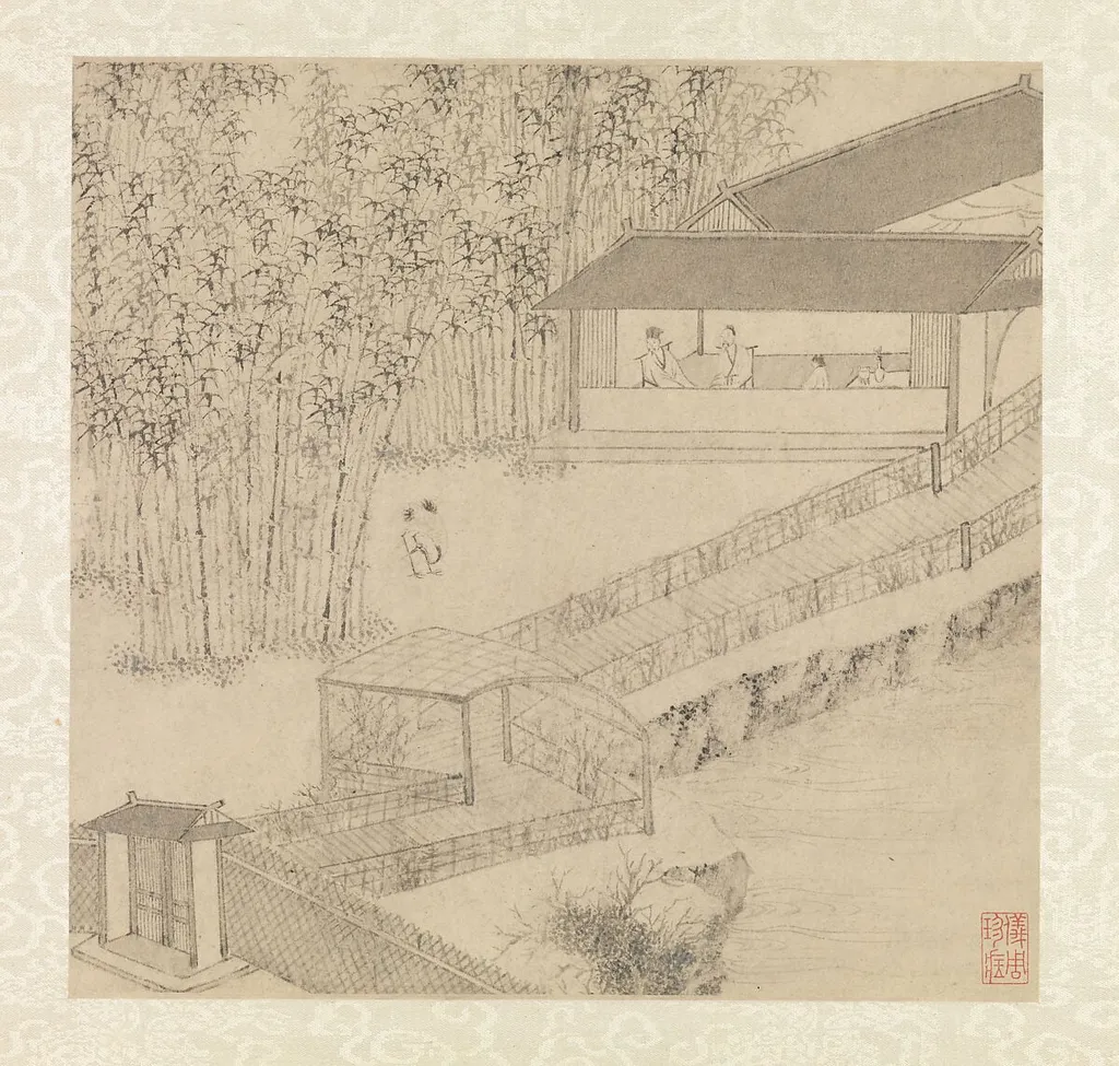 明 文徵明 拙政園圖詩 冊|Garden of the Inept Administrator, by Wen Zhengming, ink, 1551