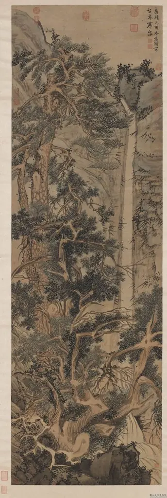 Old Trees by a Cold Waterfall, by Wen Zhengming