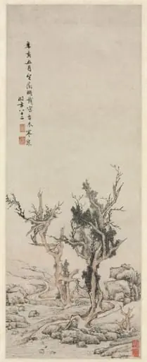 Old Trees by a Wintry Brook, by Wen Zhengming