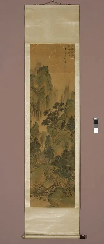 Solitary rocks, gushing torrents – landscape, by Wen Zhengming