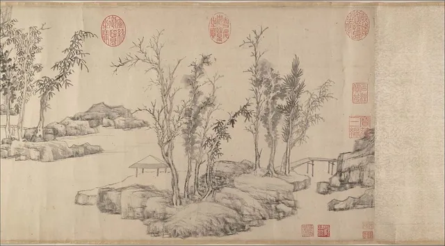 明  文徵明  東林避暑圖  卷  |Summer retreat in the eastern grove
