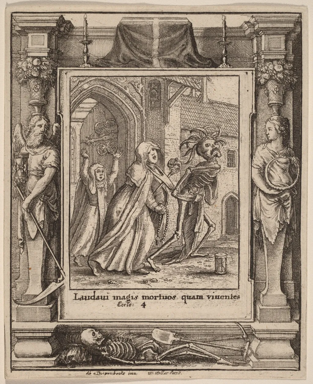Abbess, by Wenceslaus Hollar, ink, 1651