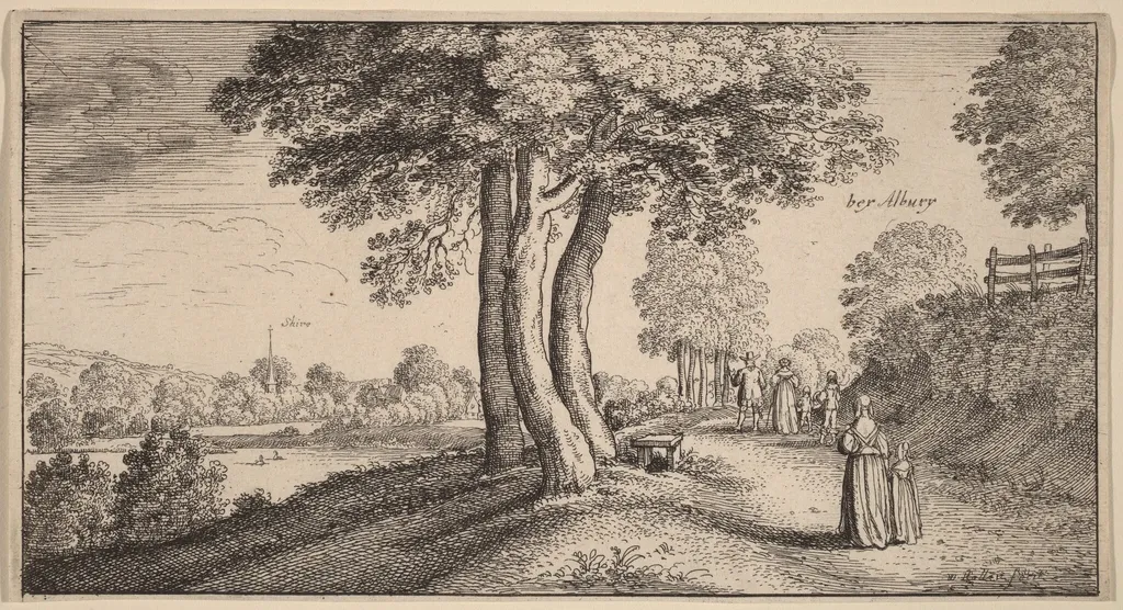 Albury, by Wenceslaus Hollar, ink, 1645