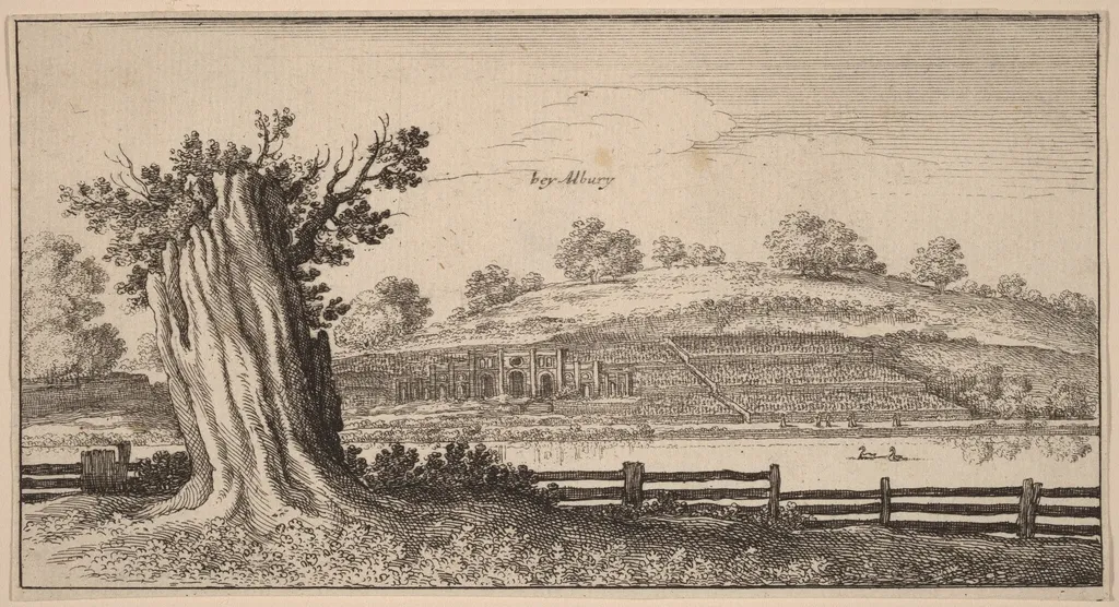 Albury, by Wenceslaus Hollar, ink, 1645