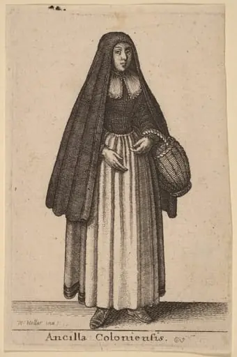 Ancilla Coloniensis, by Wenceslaus Hollar