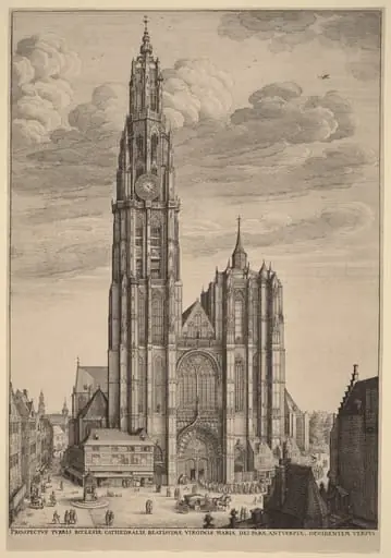 Antwerp Cathedral, by Wenceslaus Hollar