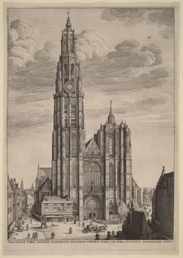 Antwerp Cathedral, by Wenceslaus Hollar