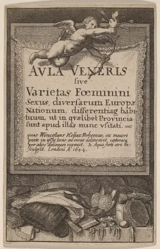 Aula Veneris: Title Page, by Wenceslaus Hollar