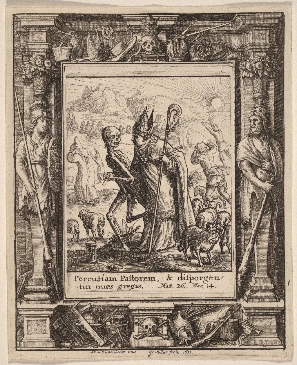 Bishop, by Wenceslaus Hollar, ink, 1651