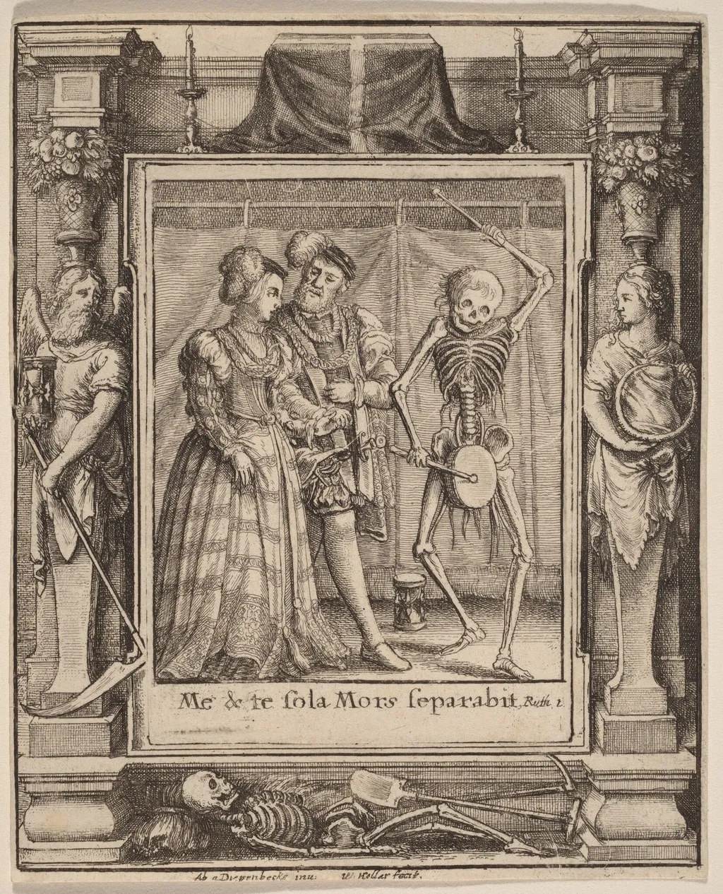 Bridal Pair, by Wenceslaus Hollar, ink, 1651