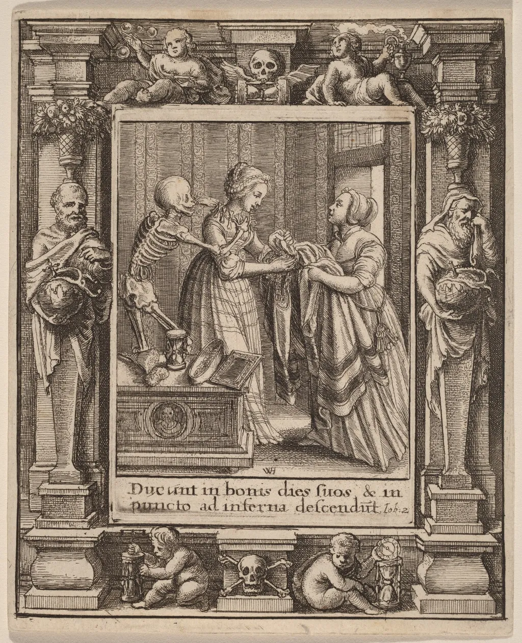 Bride, by Wenceslaus Hollar, ink, 1651