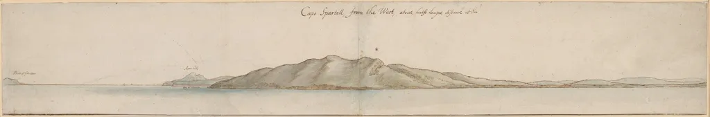 Cape Spartell from the West, by Wenceslaus Hollar, chalk, 1670