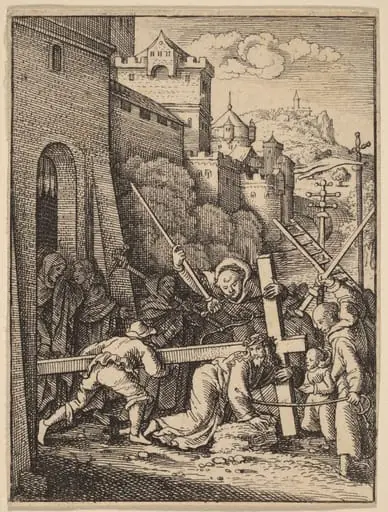 Carrying the Cross, by Wenceslaus Hollar