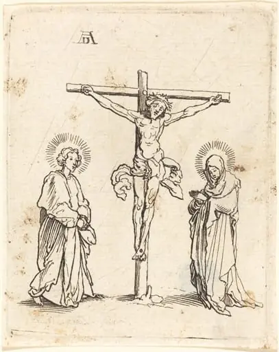 Christ on the Cross Between Saint John and Mary, by Wenceslaus Hollar