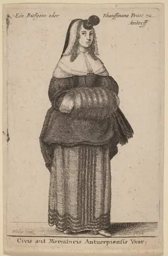 Ciuis aut Mercatoris Antuerpiensis Vxor, by Wenceslaus Hollar