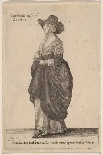 Ciuis Londinensis Melioris Qualitatis Vxor, by Wenceslaus Hollar