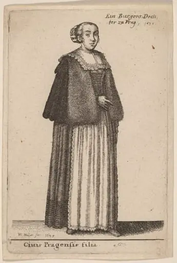 Ciuis Pragensis Filia, by Wenceslaus Hollar