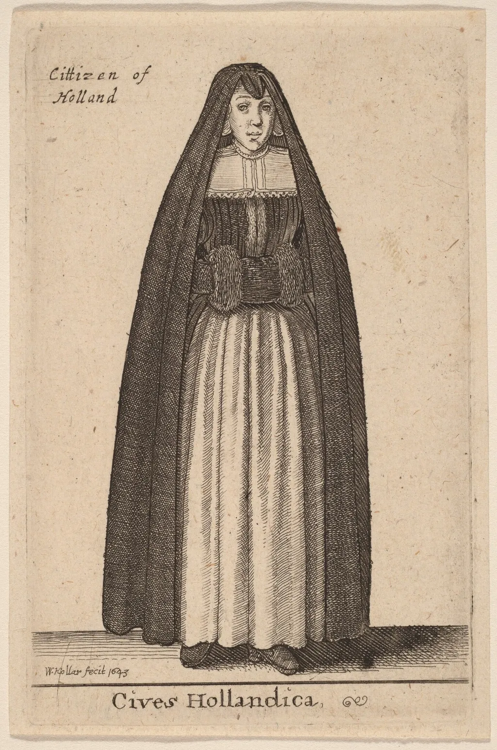 Cives Hollandica, by Wenceslaus Hollar, ink, 1643