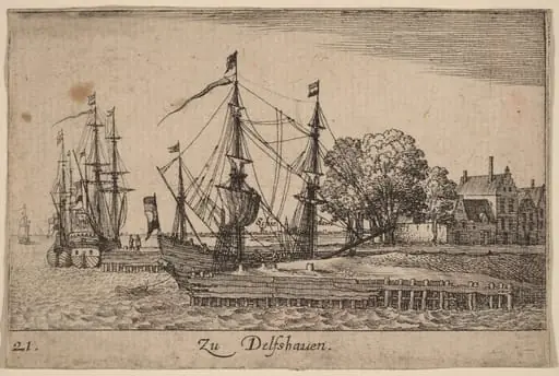 Delfshaven, by Wenceslaus Hollar