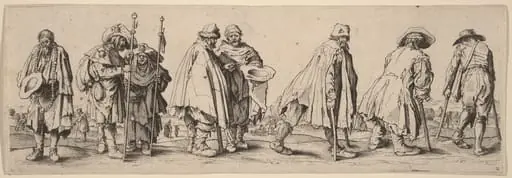 Eight Beggars, by Wenceslaus Hollar