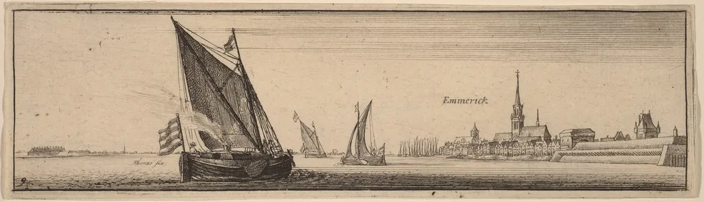Emmerich, by Wenceslaus Hollar, ink, 1634