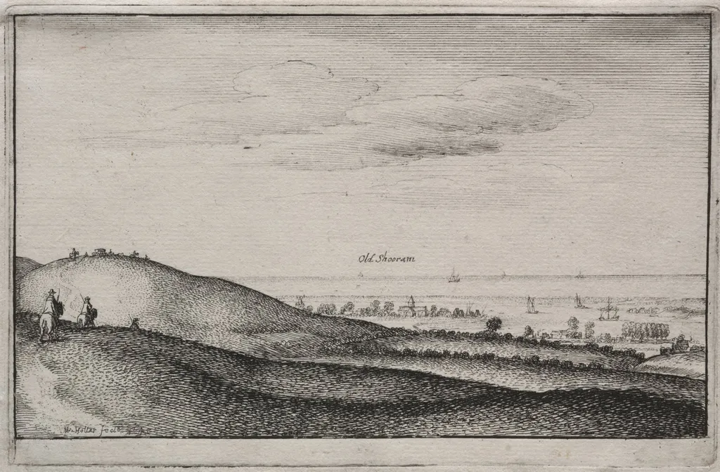 English Views: Old Shoreham, by Wenceslaus Hollar, 1645