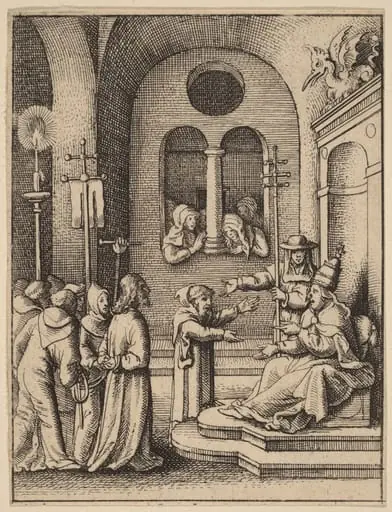Jesus again before Caiaphas, by Wenceslaus Hollar