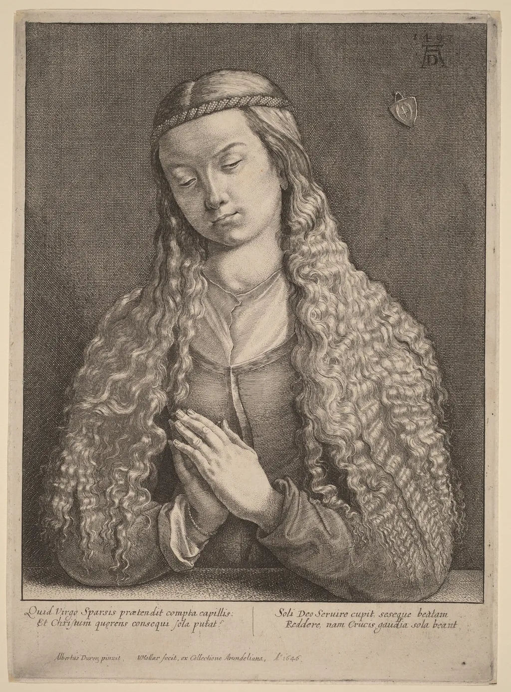 Katharine Furlegerin, by Wenceslaus Hollar, ink, 1646