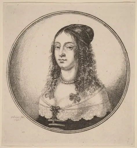 Lady with Ribbons on Curls, by Wenceslaus Hollar