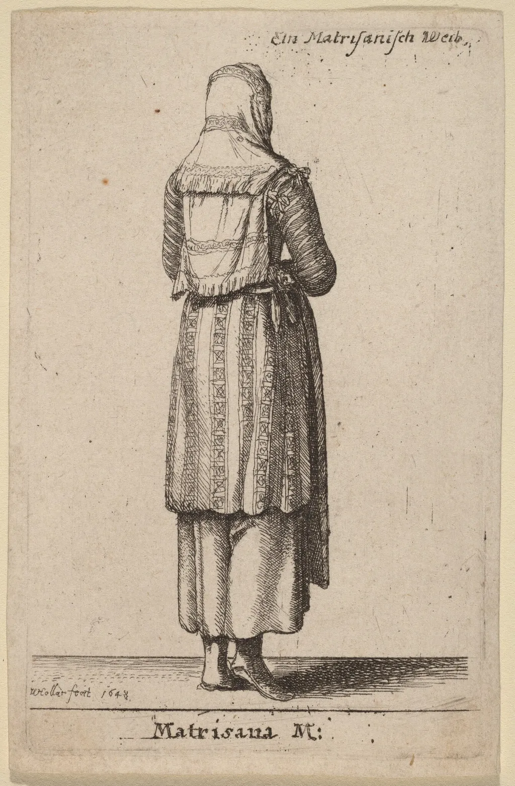 Matrisana M., by Wenceslaus Hollar, ink, 1648