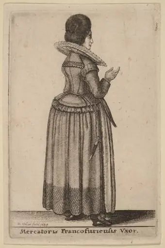 Mercatoris Francofurtensis Vxor, by Wenceslaus Hollar