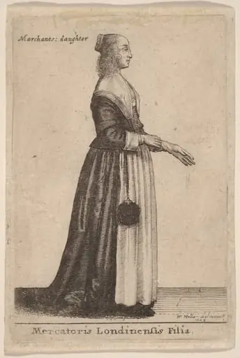 Mercatoris Londinensis Filia, by Wenceslaus Hollar