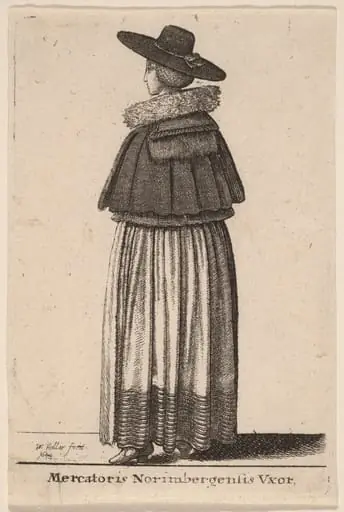 Mercatoris Norimbergensis Vxor, by Wenceslaus Hollar