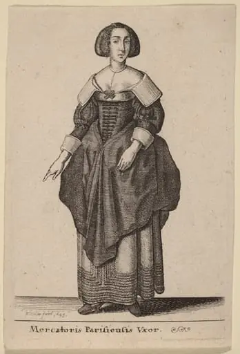 Mercatoris Parisiensis Vxor, by Wenceslaus Hollar
