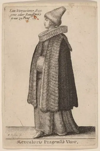 Mercatoris Pragensis Vxor, by Wenceslaus Hollar