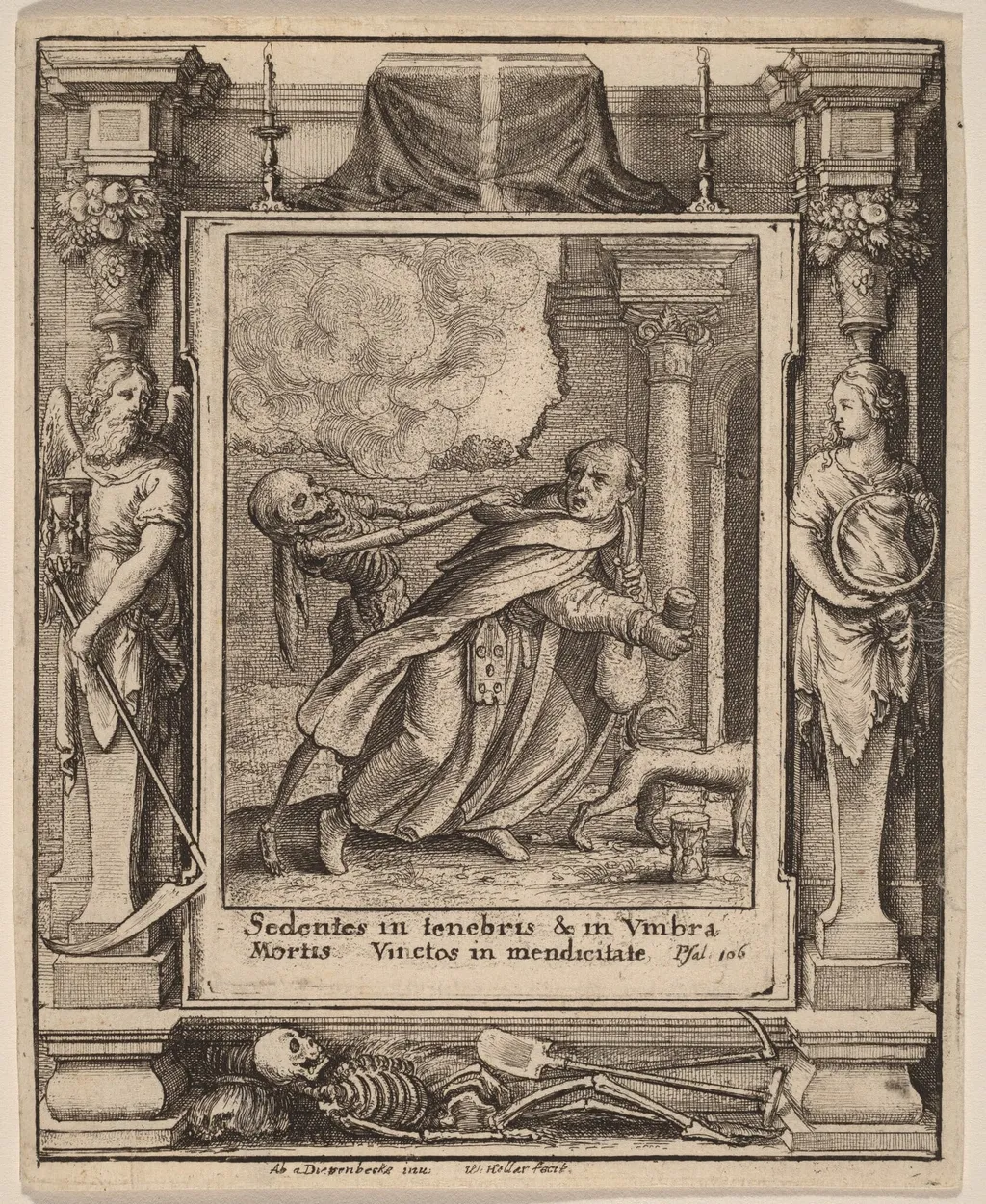Monk, by Wenceslaus Hollar, ink, 1651