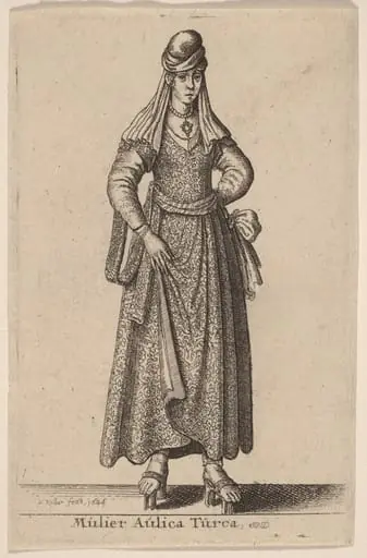 Mulier Aulica Turca, by Wenceslaus Hollar