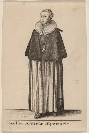Mulier Austriae Superioris, by Wenceslaus Hollar