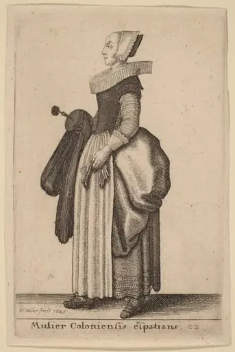 Mulier Coloniensis Exspatians, by Wenceslaus Hollar