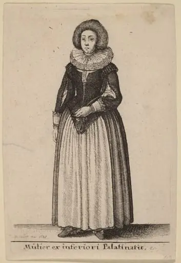 Mulier ex inferiori Palainatu, by Wenceslaus Hollar